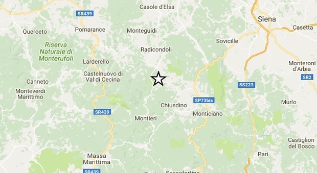 Scossa di terremoto tra Siena e Grosseto: magnitudo 3.0