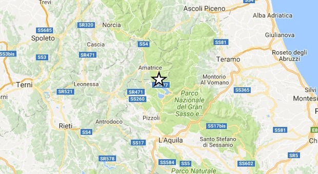 Terremoto, poco fa altra scossa vicino a Amatrice: magnitudo 3.4