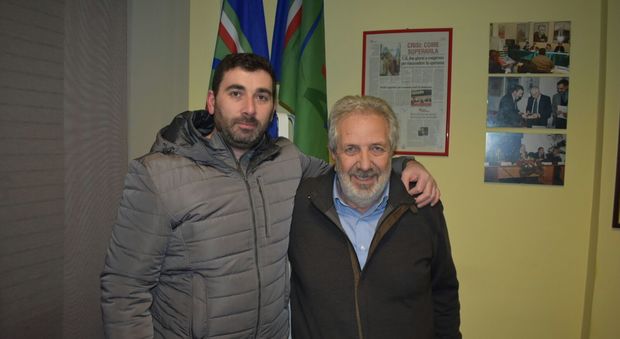 A sinistra il nuovo segretario provinciale della Uila, Antonio Perotti, a destra l'uscente Antonio Laurenzi