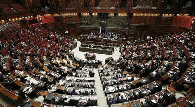 L'aula di Montecitorio sede della Camera dei deputati