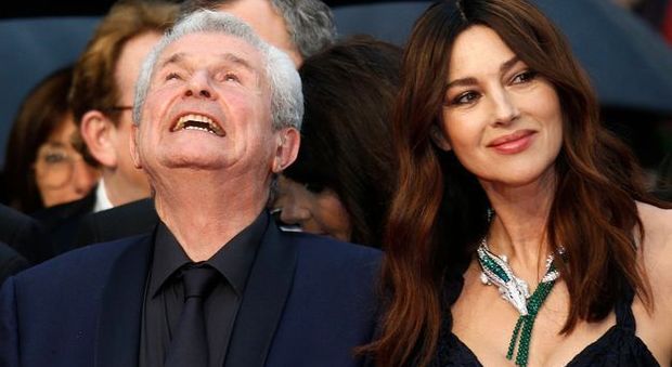 Monica Bellucci a Cannes con Claude Lelouch