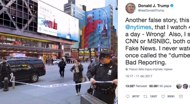"Attentato a Manhattan, e Trump litigava con il NYT su Twitter": ancora bufera sul presidente americano