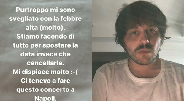 Calcutta annulla il concerto di oggi a Napoli. L'annuncio su Instagram: «Ho la febbre alta, mi dispiace molto»
