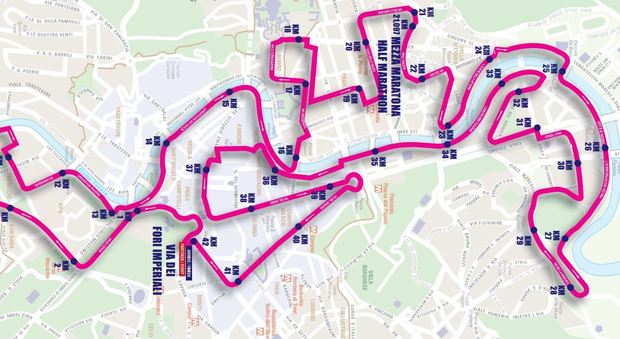 Domani la Maratona: chiusure e deviazioni già da questa sera, il tracciato e le strade vietate