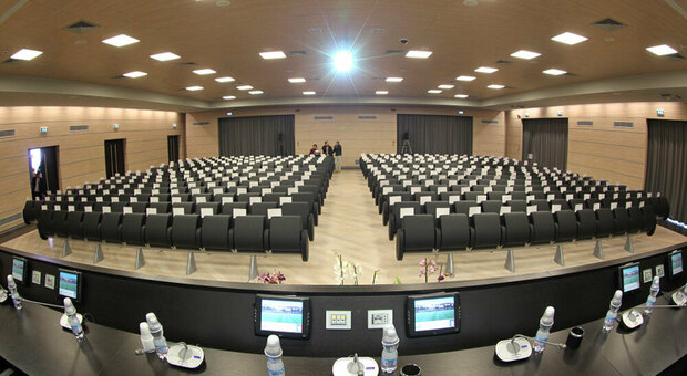 L'auditorium del Comitato regionale umbro della Lega Nazionale Dilettanti