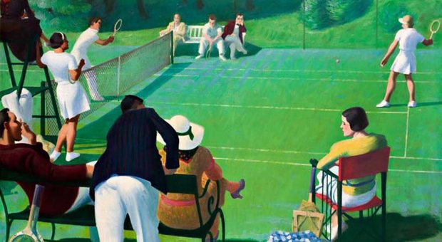 Percy Shakespeare, Tennis, 1937, oil on canvas, Private Collection.