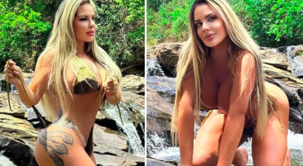 Denise Rocha, l'avvocatessa più sexy del mondo posa nuda davanti a una cascata. I fan: «Sei surreale»