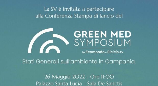 «Green Med Symposium», a Palazzo Santa Lucia incontro per l'ambiente