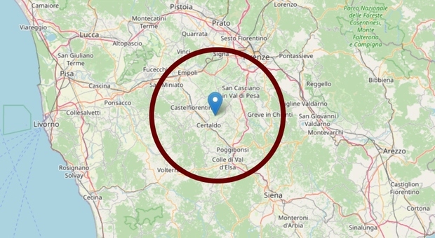 Terremoto vicino a Firenze, scossa 3.1 nella notte Epicentro a Certaldo, avvertito anche a Prato
