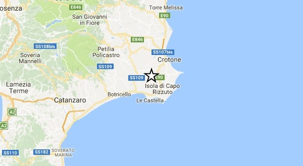 Crotone, scossa di terremoto a Isola Capo Rizzuto: magnitudo 3.2