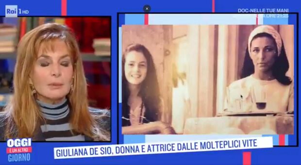 Giuliana De Sio ospite della trasmissione "Oggi è un altro giorno" su Rai 1