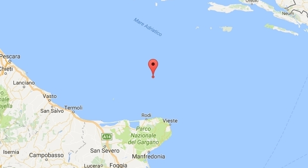 Terremoto di magnitudo 3.5 al largo del Gargano, in Adriatico