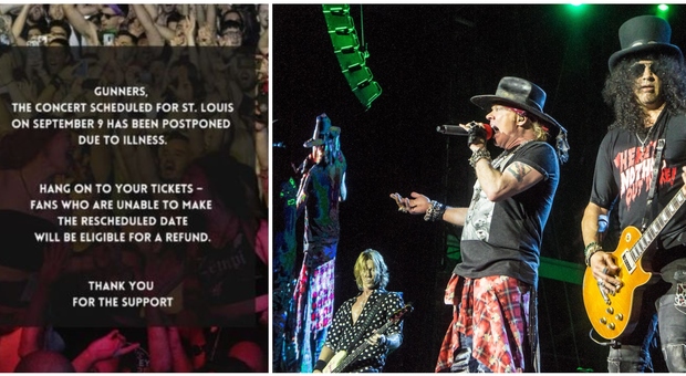 I Guns N' Roses cancellano un concerto a causa di una malattia non specificata