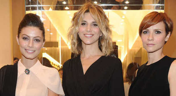 Alessandra Mastronardi, Nicoletta Romanoff e Camilla Filippi allo store di Max Mara