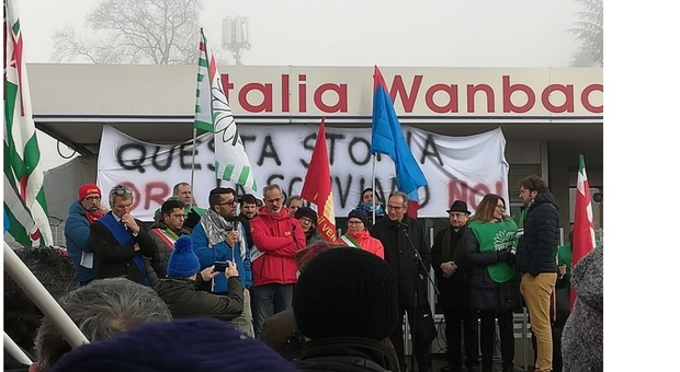 La protesta alla Wanbao lo scorso dicembre