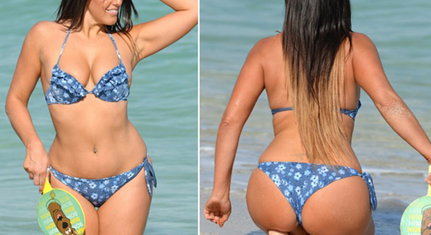 Claudia Romani in spiaggia a Miami