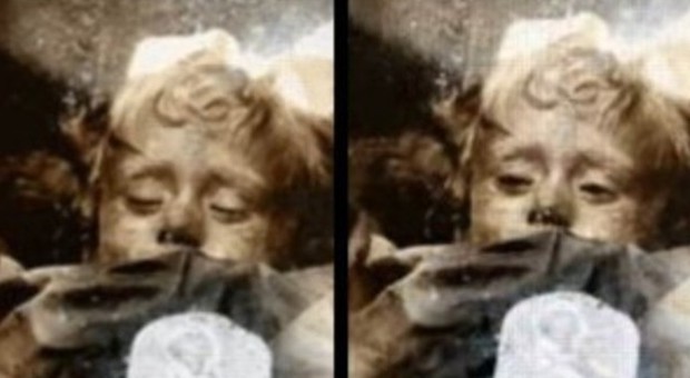 La mummia della piccola Rosalia sorprende Palermo: Apre e chiude gli occhi