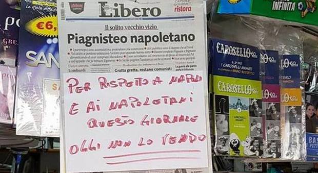 «Libero» attacca Napoli e i napoletani, edicolante reagisce: «Non vendo il giornale»