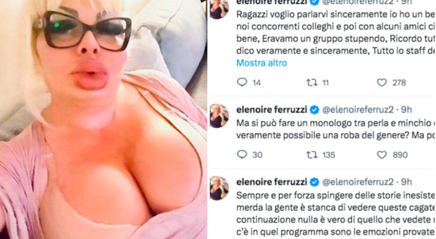 Elenoire Ferruzzi contro il GF: «Avete rotto il ca***! Gli ascolti non si alzano, è ora di chiudere»