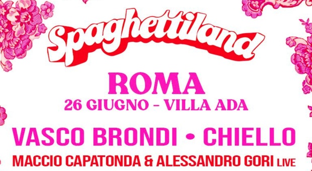 SpaghettiLand: il 26 giugno a Villa Ada protagonisti Vasco Brondi, Chiello e Maccio Capatonda
