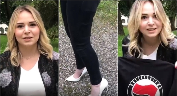 Candidata della Meloni si pulisce le scarpe con la maglietta anti-fascista