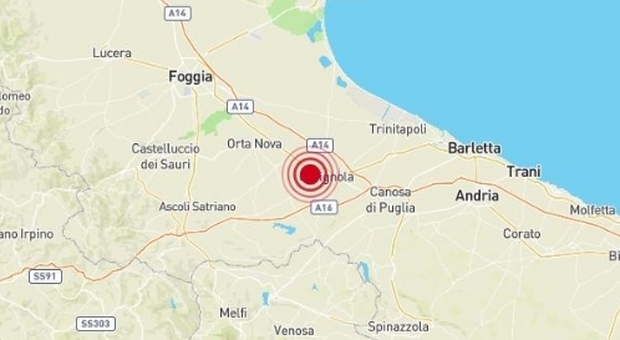 Terremoto a Cerignola di 3.1 avvertito anche a Barletta e Foggia: paura tra la gente