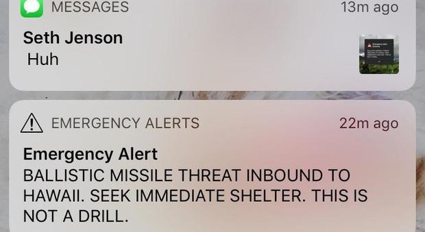 Hawaii, ondata di panico per «il rischio di attacco missilistico», poi l'annuncio: «Errore del sistema statale di messaggi di allerta»