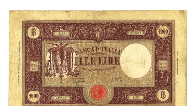 La vecchia banconota da mille lire