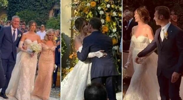 Francesca Ferragni ha sposato Riccardo Nicoletti, abito da sposa (di pizzo avorio) e sorrisi nelle prime foto. Chiara e Valentina damigelle