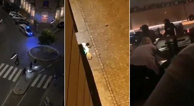 Vienna sotto attacco, i video girati dai residenti nelle zone del terrore