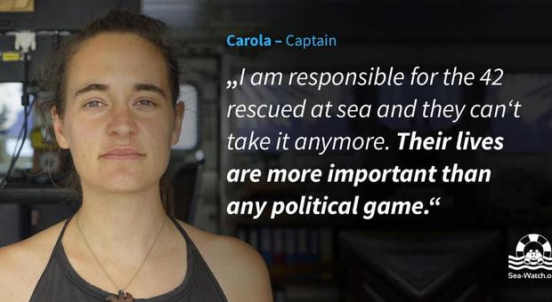 Carola, la capitana che sfida il capitano Salvini. «Entro a Lampedusa». «Sbruffoncella»
