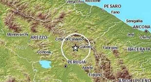 Terremoto, forte scossa alle 4:51 fra Gubbio e Pietralunga