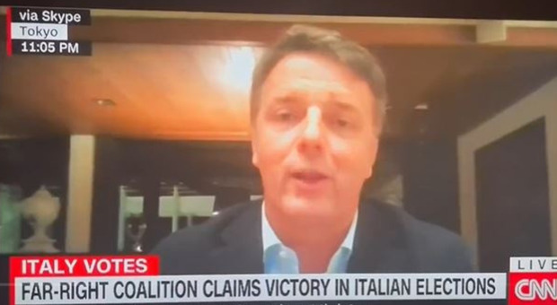 Matteo Renzi alla Cnn: «Meloni al governo? Non è un pericolo per la democrazia»