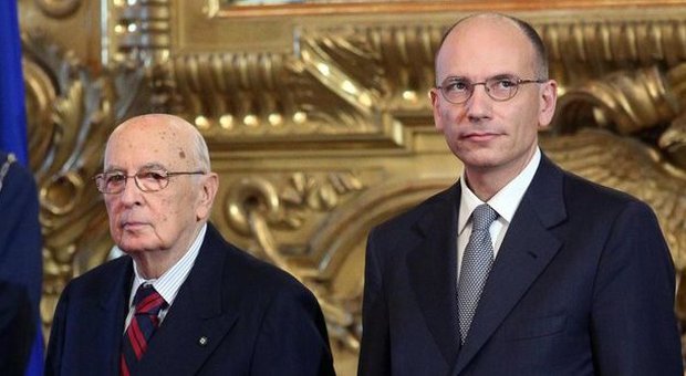Giorgio Napolitano ed Enrico Letta
