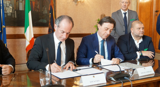 Il governatore Luca Zaia e il sindaco Sergio Giordani
