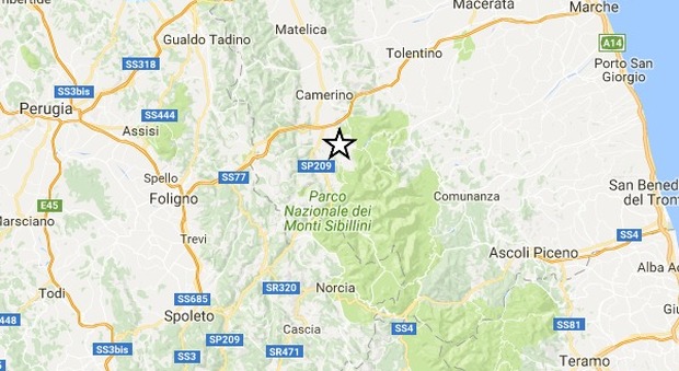 Terremoto, 7 scosse da mezzanotte La più forte avvertita a Camerino
