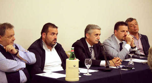 La presentazione del coach Calvani (Foto Balasco)