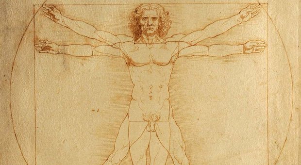 L'Uomo Vitruviano, la famosissima opera di Leonardo conservata a Venezia