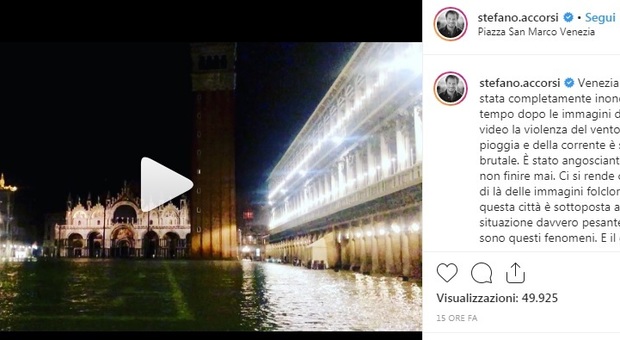 Stefano Accorsi, il video da Venezia: «Angosciante, sembrava non finire mai»