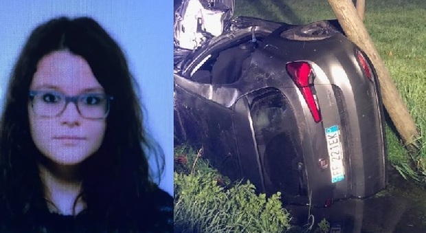 L'auto schiantatasi a San Pietro in Gu e Greta Luison, la 18enne morta sul colpo