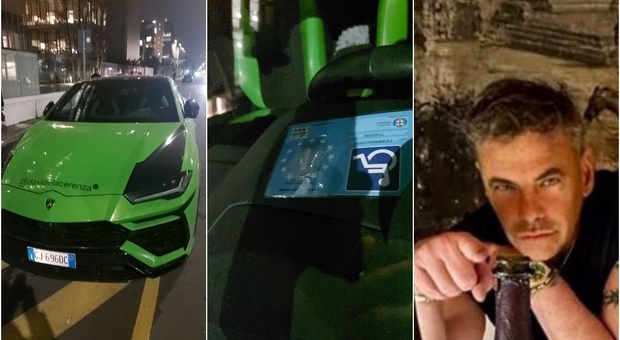 Davide Lacerenza parcheggia la Lamborghini nel posto riservato ai disabili, il mistero sul pass