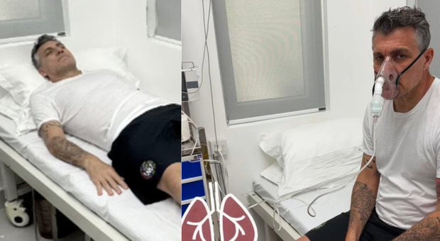 Christian Vieri in ospedale Maldive: «Un polmone sta bene, l'altro “fischia”». La moglie: «La situazione è peggiorata sempre più»