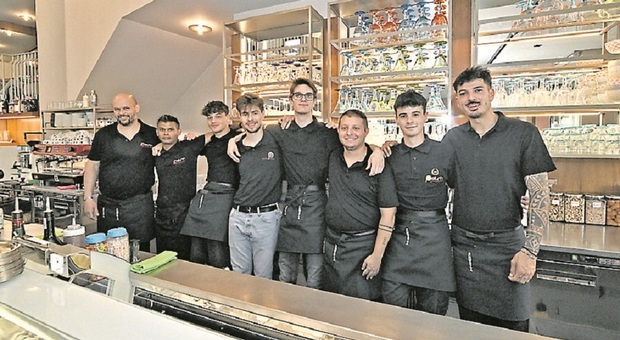 Lo staff della pasticceria Sommariva a Treviso