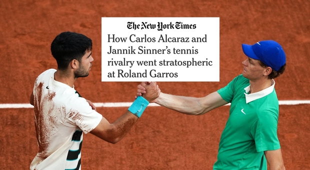 Sinner, il New York Times: «Il tennis ha bisogno che la sua rivalità con Alcaraz sia epocale. Jannik è il numero uno al mondo ma Carlos ha picchi più alti»