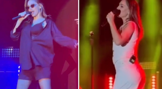 Anna Tatangelo, il primo concerto col pancino: i look sul palco dopo l'annuncio della gravidanza
