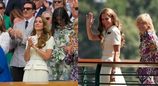 Kate Middleton a Wimbledon, il look stupisce i fan: il tailleur color crema, le scarpe italiane e l'iconica spilla