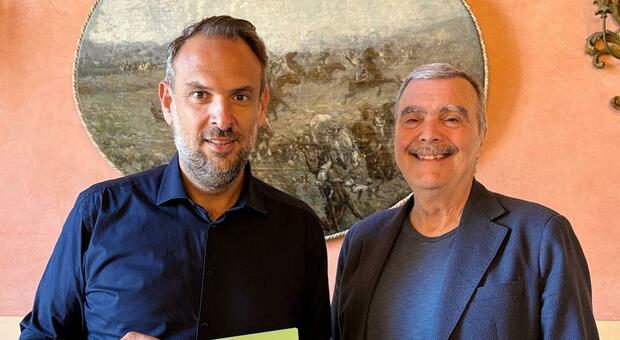 Il sindaco di Treviso, Mario Conte, e il consigliere comunale di FdI, Guido Bertolazzi