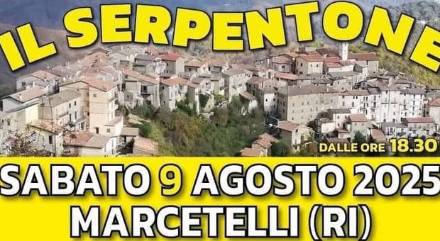 Torna “Il Serpentone" di Marcetelli: festa, tradizione e sapori nel comune più piccolo del Lazio