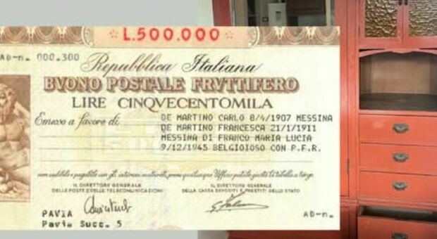 Compra un mobile usato online e trova buoni postali per 190mila euro. L'appello: «Cerco due fratelli De Martino e i loro eredi»