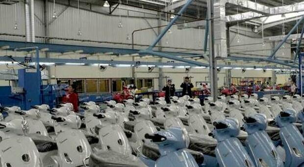 La fabbrica Piaggio a Pontedera